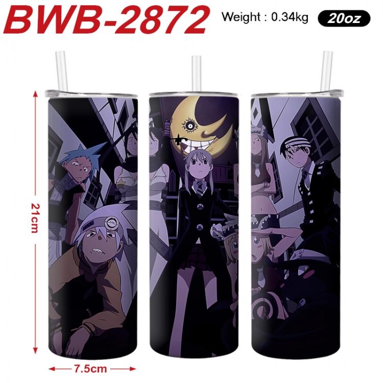 Soul Eater Anime printing insulation cup straw cup 21X7.5CM BWB-2872A