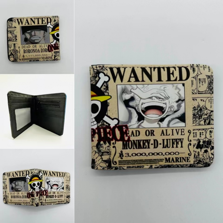One Piece Full color  Two fold short card case wallet 11X9.5CM 1936