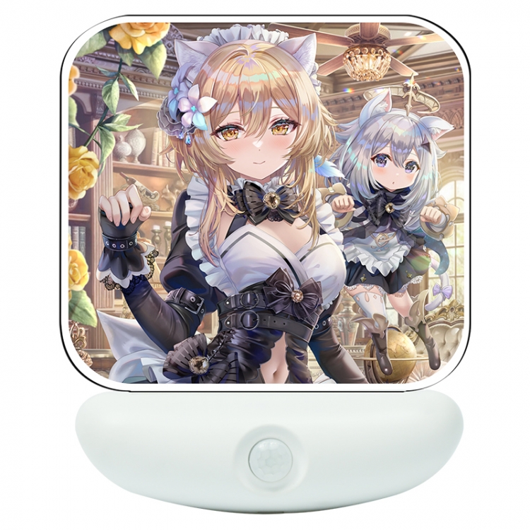 Genshin Impact Cartoon charging induction night light box package 12X8cm