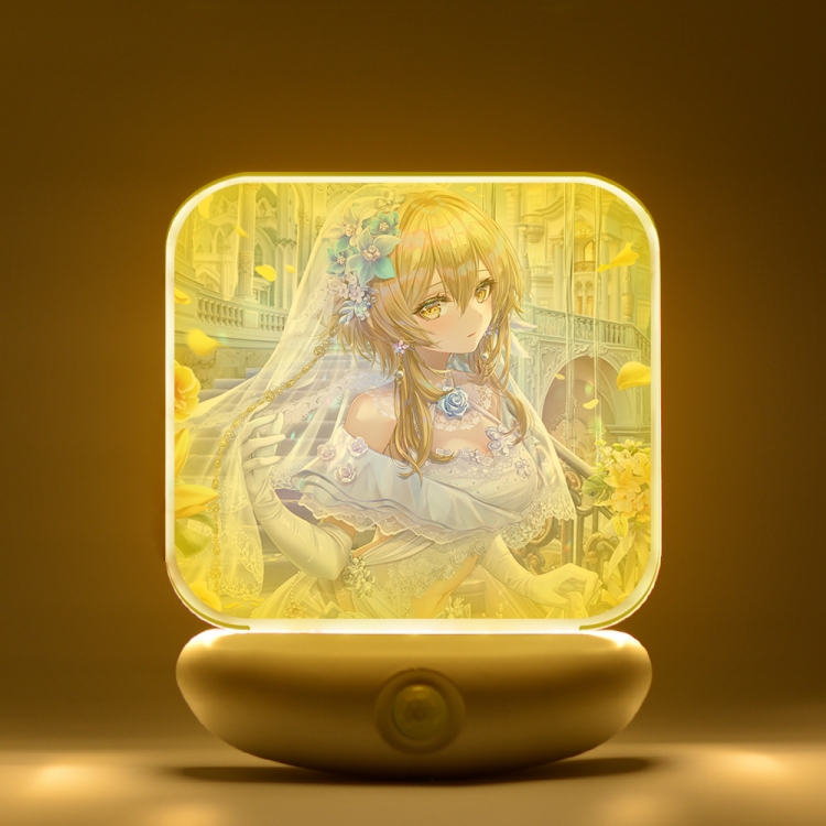 Genshin Impact Cartoon charging induction night light box package 12X8cm