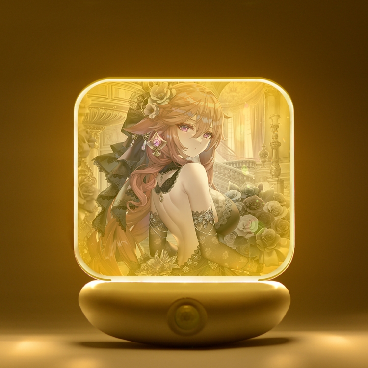 Genshin Impact Cartoon charging induction night light box package 12X8cm