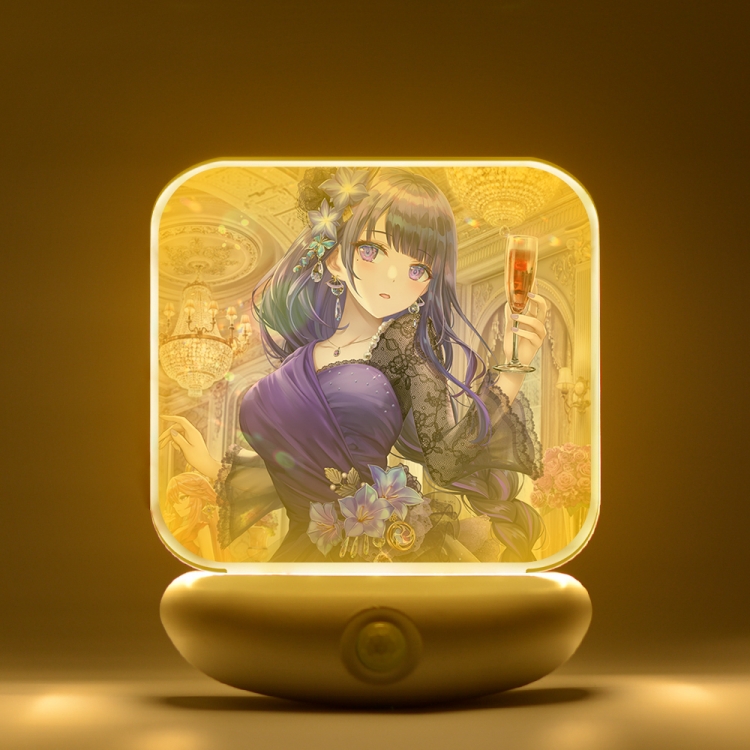 Genshin Impact Cartoon charging induction night light box package 12X8cm