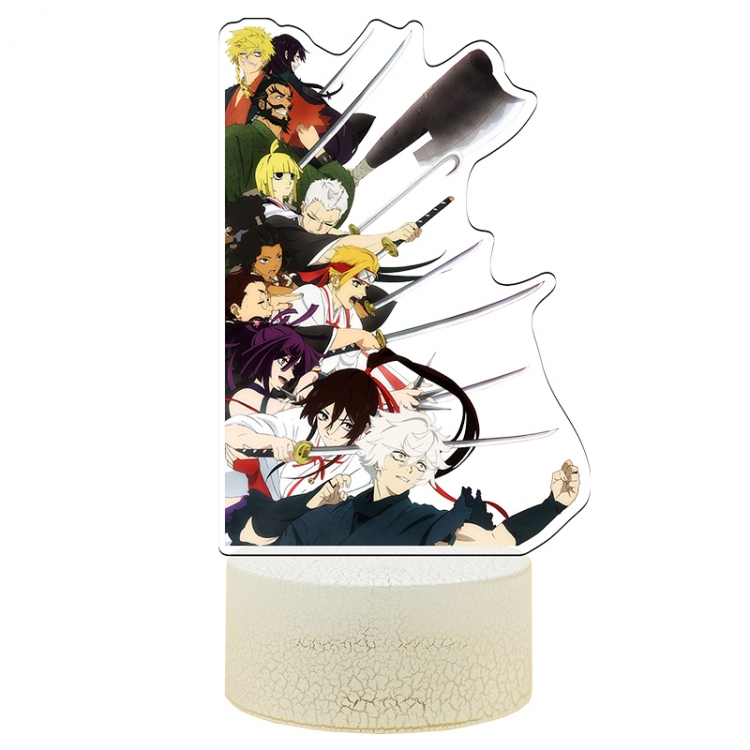 jigokuraku Special Edition Acrylic Night Light 16 Color-changing USB Interface Box Set 19X7X4CM white base