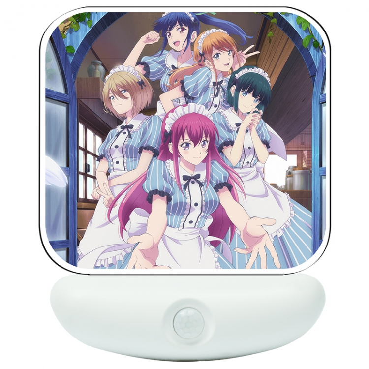 Megami no Café Terrace Cartoon charging induction night light box package 12X8cm