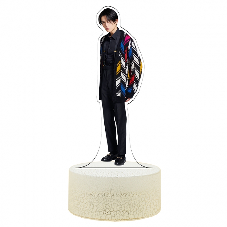 My Beautiful Man Acrylic Night Light 16 Color-changing USB Interface Box Set 19X7X4CM white base