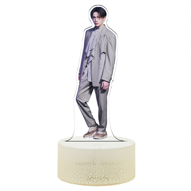 My Beautiful Man Acrylic Night Light 16 Color-changing USB Interface Box Set 19X7X4CM white base