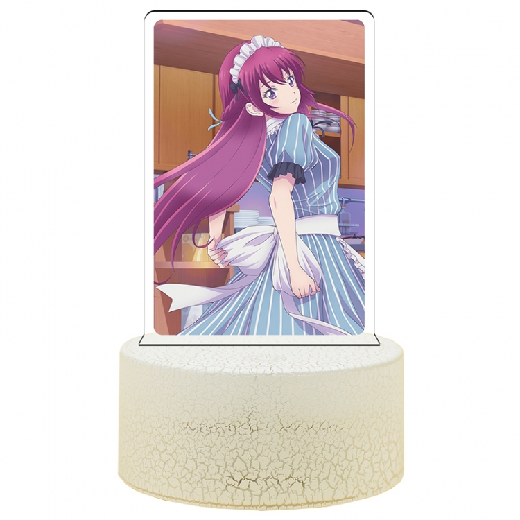 Megami no Café Terrace Acrylic night light 16 kinds of color changing USB interface box 14X7X4CM white base