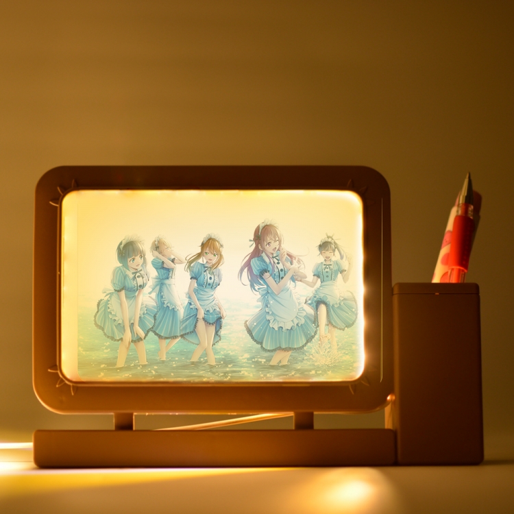 Megami no Café Terrace Anime Acrylic Penholder Night Lamp 3mm Film