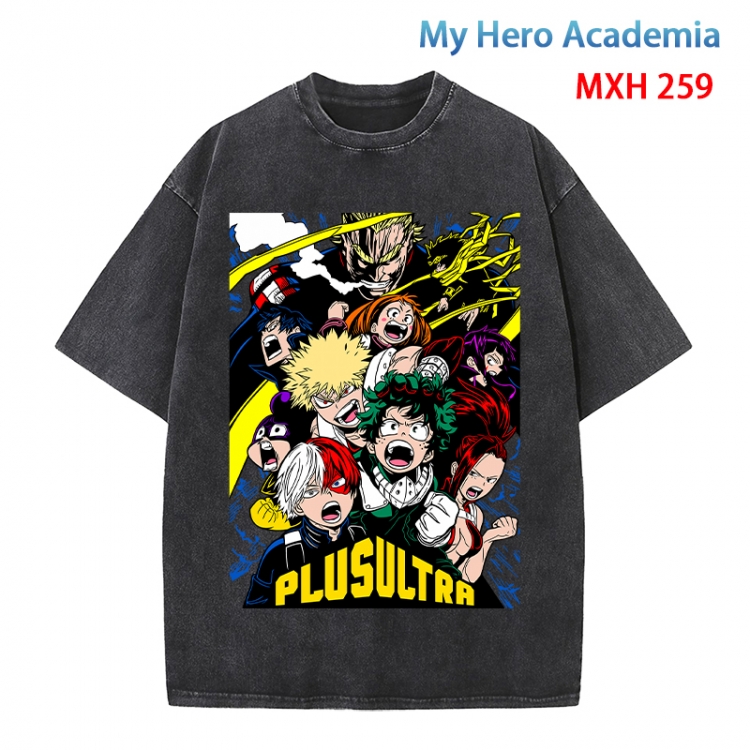 My Hero Academia Anime peripheral pure cotton washed and worn T-shirt from S to 4XL 259