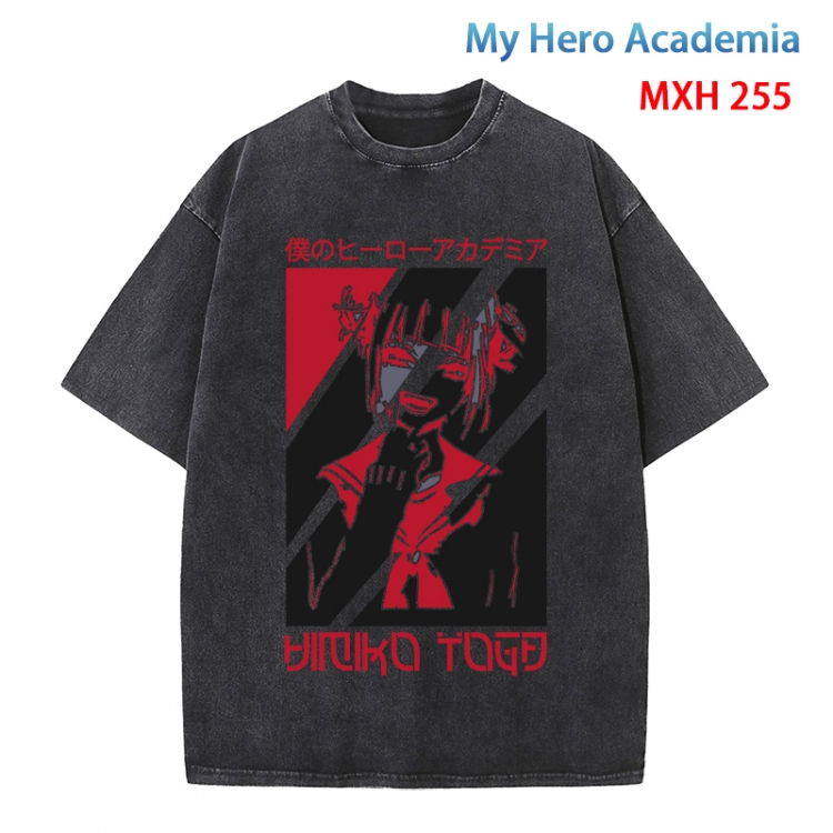 My Hero Academia Anime peripheral pure cotton washed and worn T-shirt from S to 4XL 255