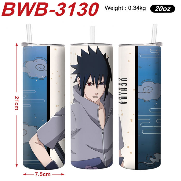 Naruto Anime printing insulation cup straw cup 21X7.5CM BWB-3130A