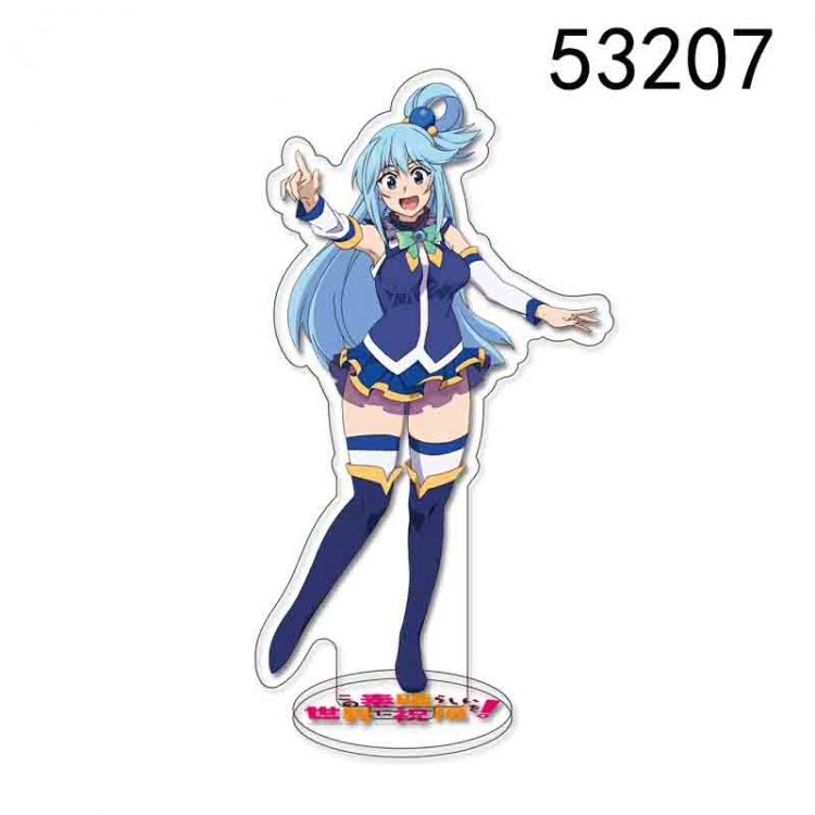 Blessings for a better world  Anime characters acrylic Standing Plates Keychain 15CM