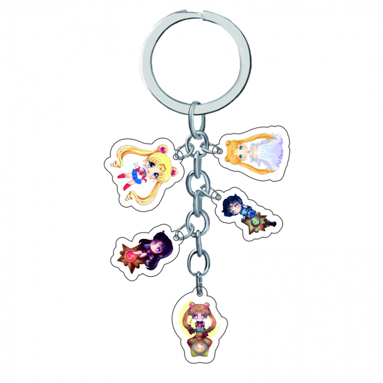 sailormoon Anime Peripheral Pendant Acrylic Keychain Charm price for 5 pcs