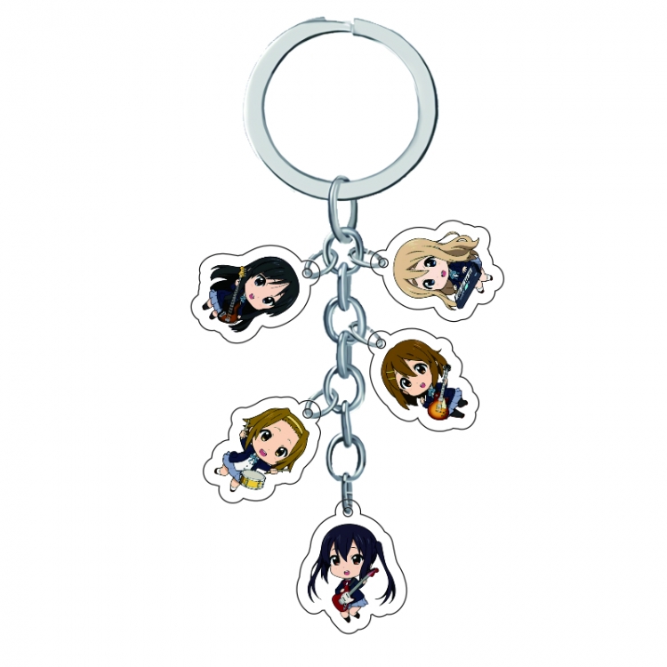 K-ON! Anime Peripheral Pendant Acrylic Keychain Charm price for 5 pcs A325