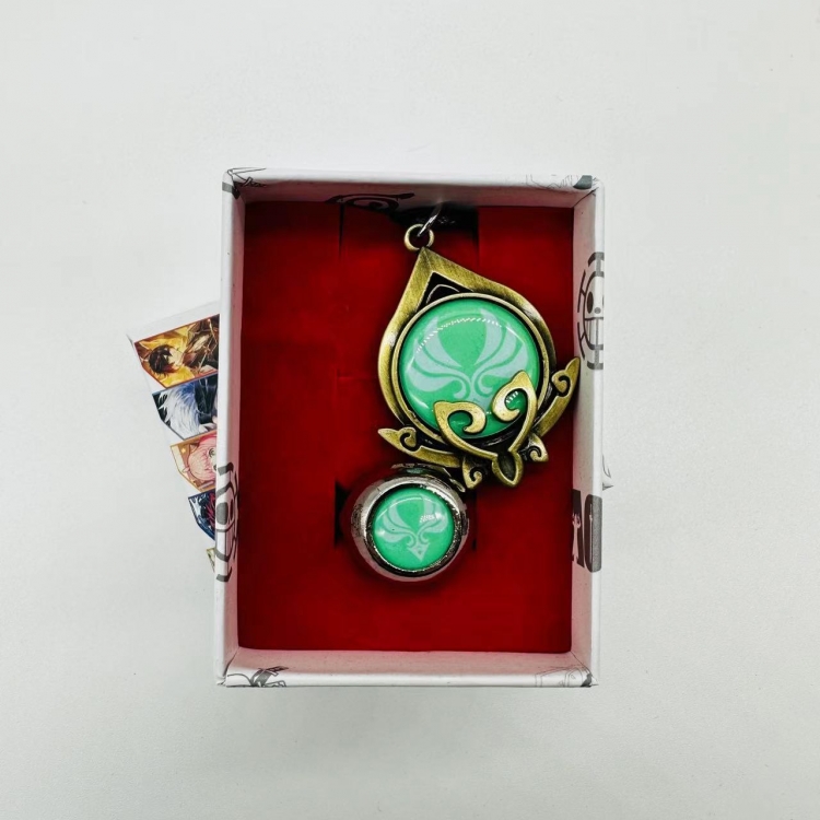 Genshin Impact Anime peripheral ring necklace box Pack  3735