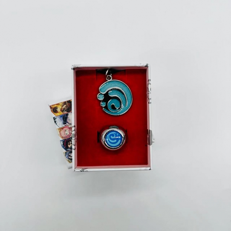 Genshin Impact Anime peripheral ring necklace box Pack 3825