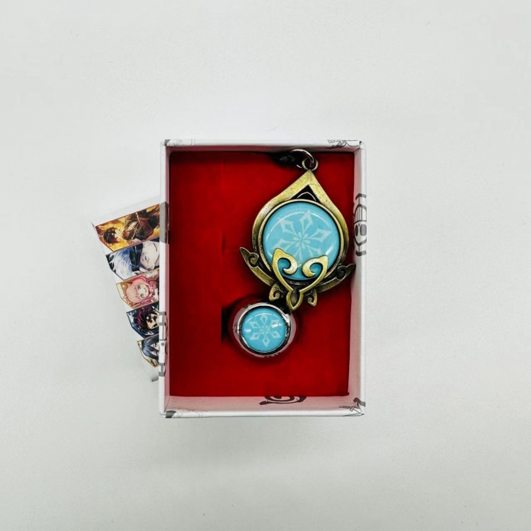 Genshin Impact Anime peripheral ring necklace box Pack 3801