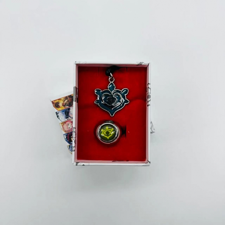 Genshin Impact Anime peripheral ring necklace box Pack  3816