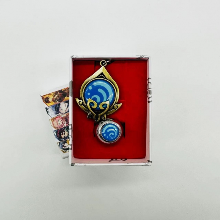 Genshin Impact Anime peripheral ring necklace box Pack  3805