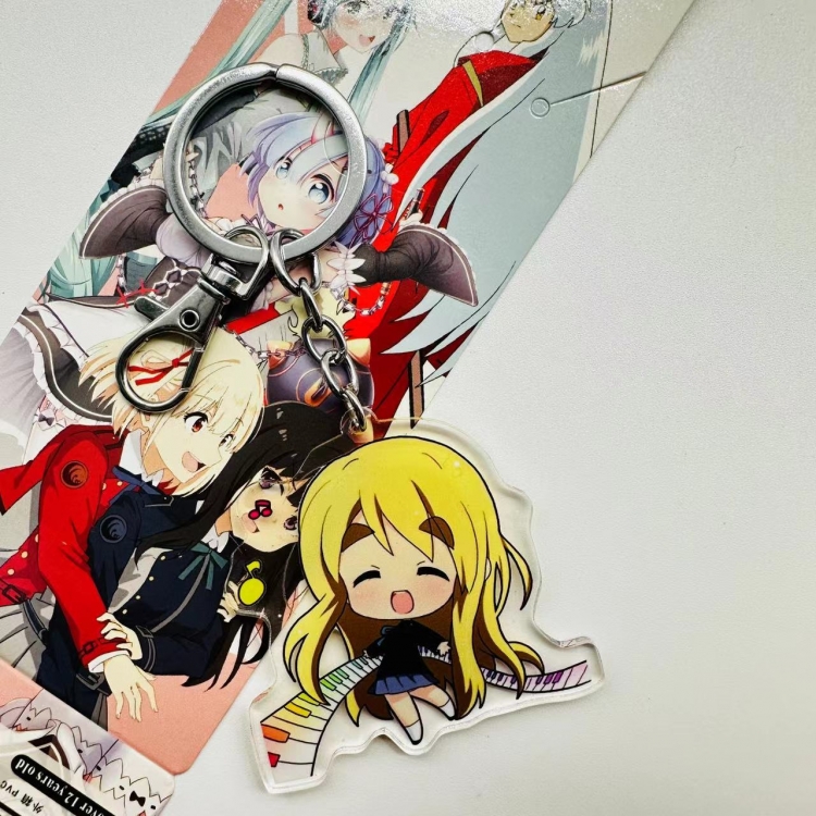 K-ON!  Anime peripheral acrylic key chain pendant price for 5 pcs