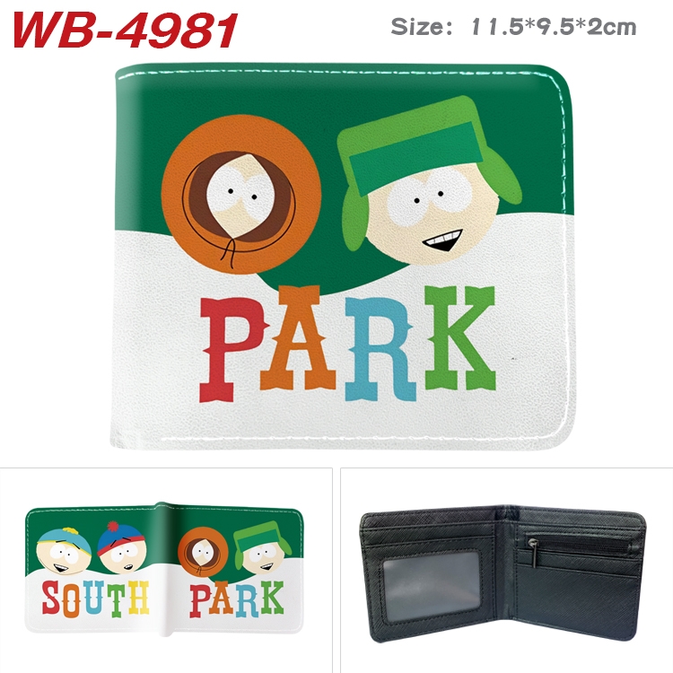 South Park  Animation color PU leather half fold wallet 11.5X9X2CM WB-4981A