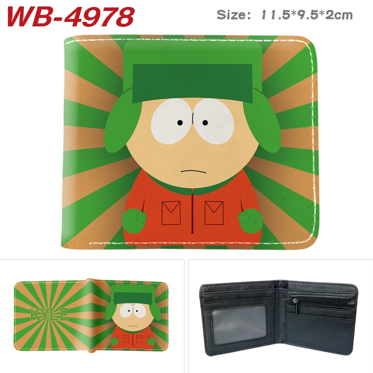 South Park  Animation color PU leather half fold wallet 11.5X9X2CM WB-4978A