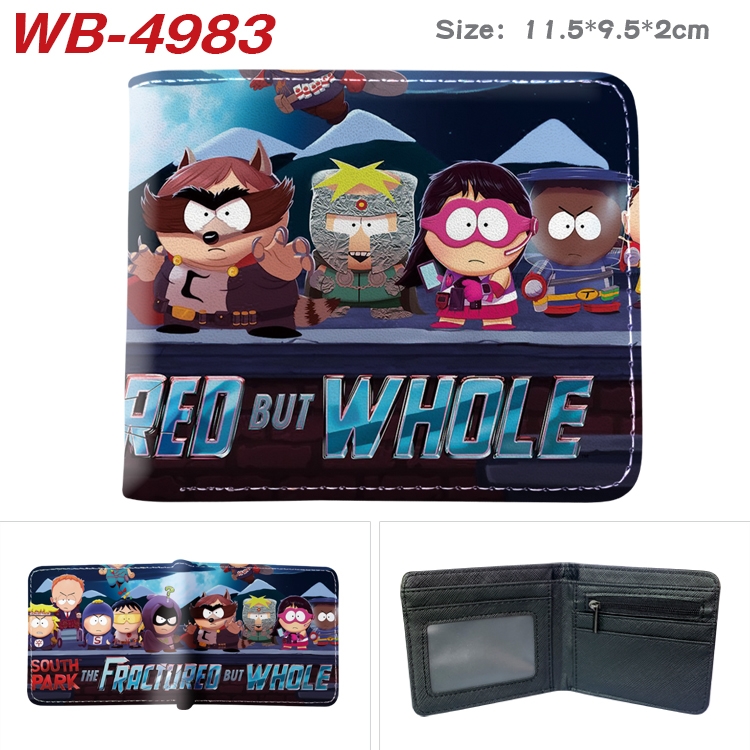 South Park  Animation color PU leather half fold wallet 11.5X9X2CM WB-4983A