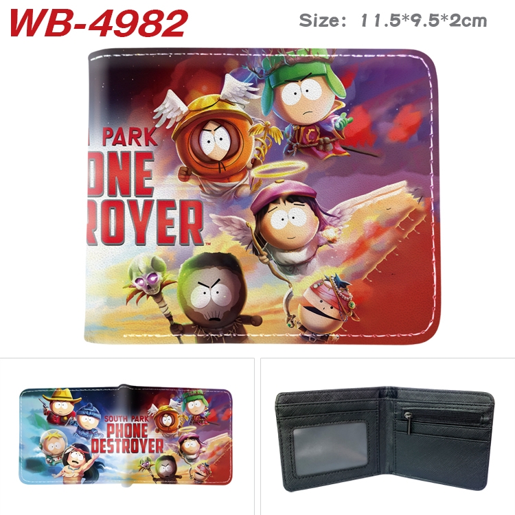 South Park  Animation color PU leather half fold wallet 11.5X9X2CM WB-4982A