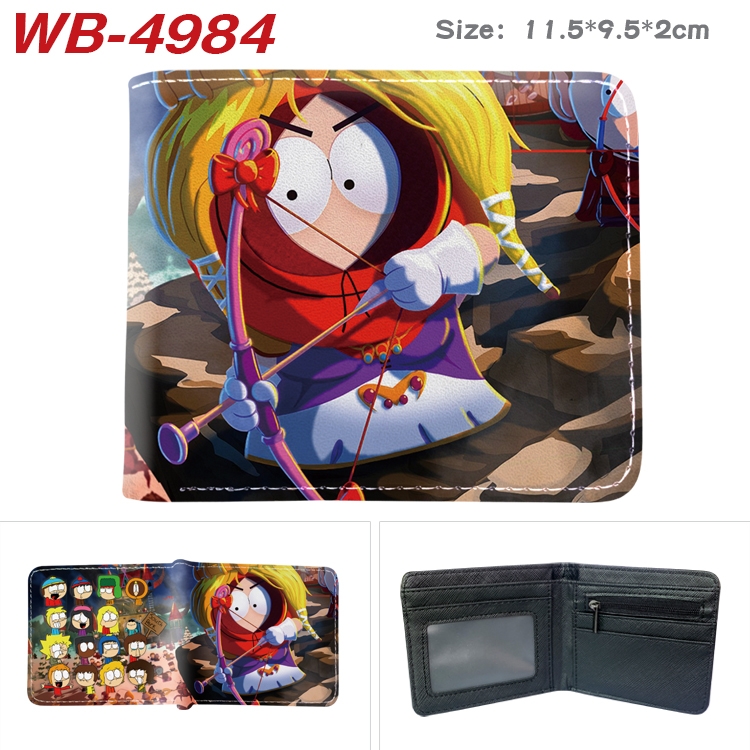 South Park  Animation color PU leather half fold wallet 11.5X9X2CM WB-4984A