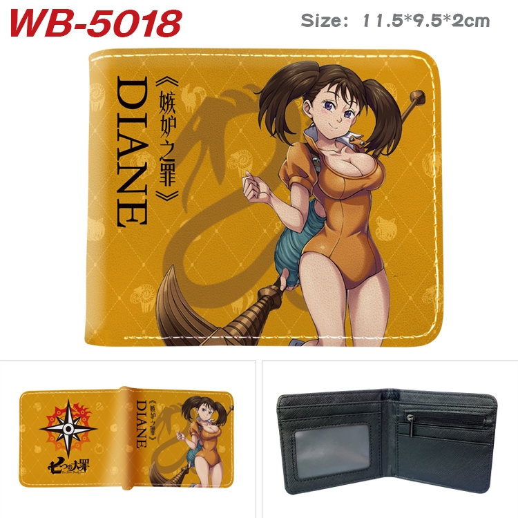 The Seven Deadly Sins Animation color PU leather half fold wallet 11.5X9X2CM  WB-5018A