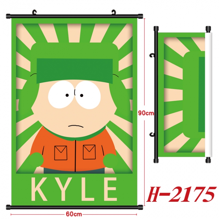 South Park Anime Black Plastic Rod Canvas Painting Wall Scroll 60X90CM H-2175A