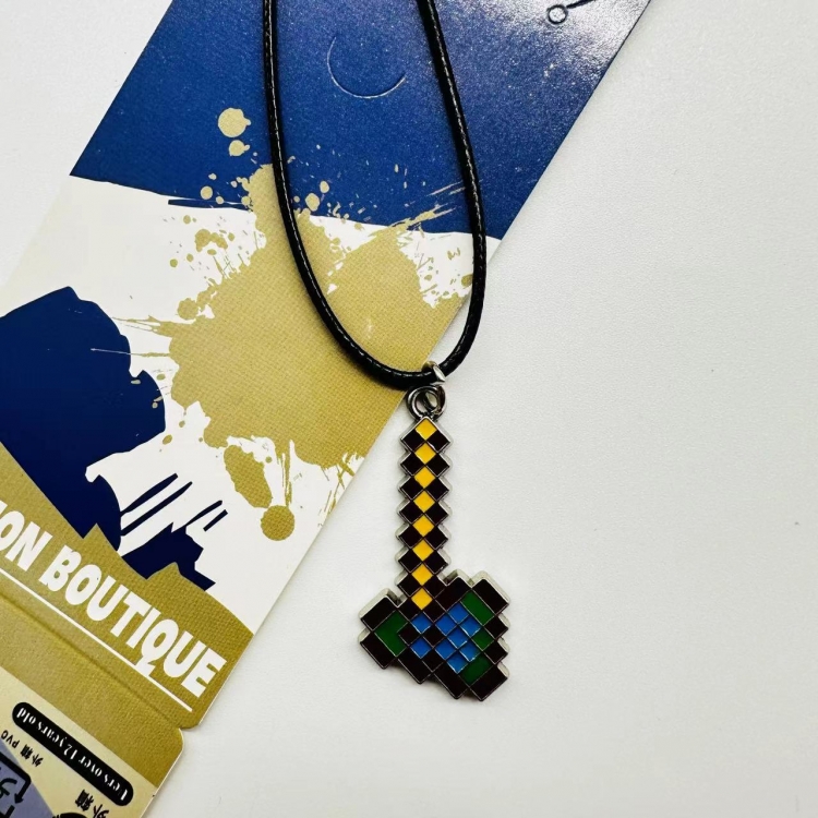 Minecraft Anime peripheral leather rope necklace pendant jewelry price for 5 pcs