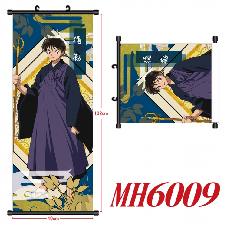 Inuyasha Anime black Plastic rod Cloth painting Wall Scroll 40X102CM  MH6009A