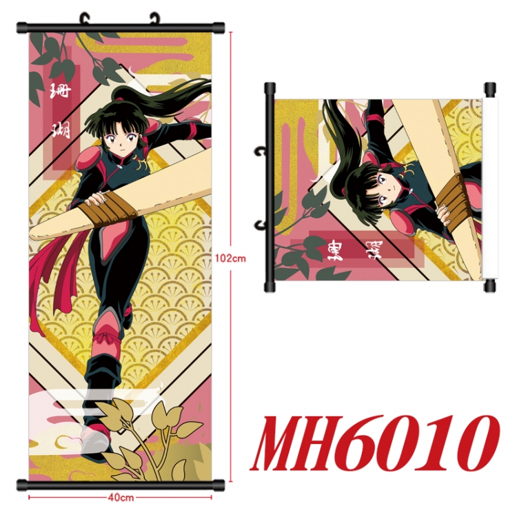 Inuyasha Anime black Plastic rod Cloth painting Wall Scroll 40X102CM  MH6010A