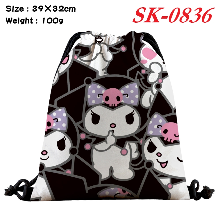 sanrio cartoon Waterproof Nylon Full Color Drawstring Pocket 39x32cm SK-0836