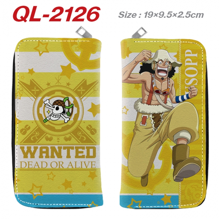 One Piece Animation perimeter long zipper wallet 19.5x9.5x2.5cm  QL-2126A
