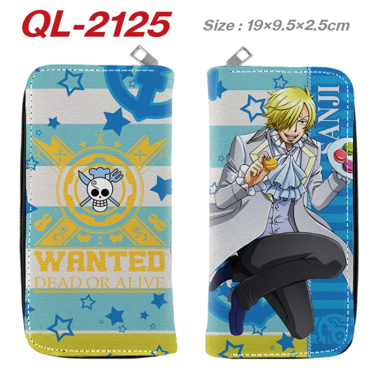 One Piece Animation perimeter long zipper wallet 19.5x9.5x2.5cm  QL-2125A