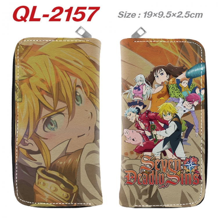 The Seven Deadly Sins Animation perimeter long zipper wallet 19.5x9.5x2.5cm  QL-2157A