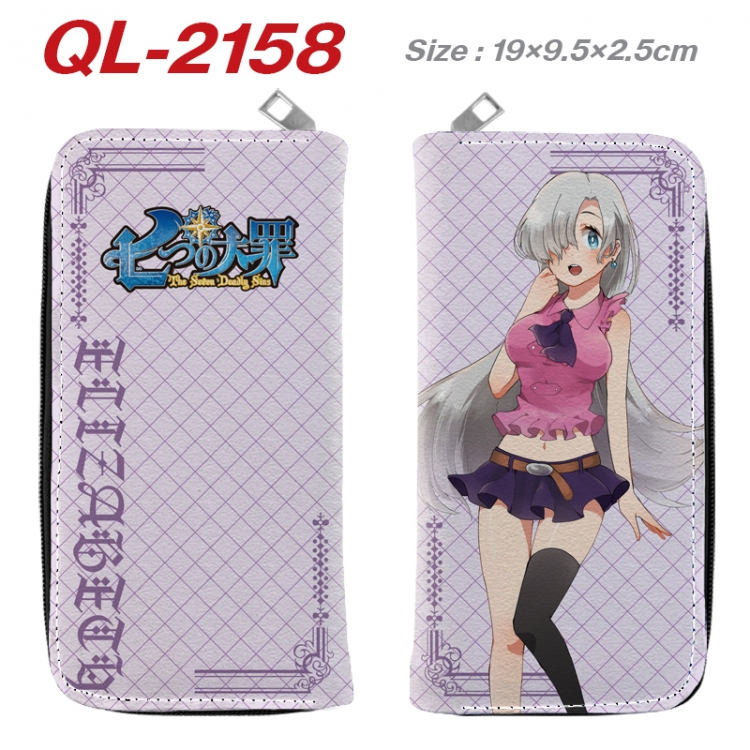 The Seven Deadly Sins Animation perimeter long zipper wallet 19.5x9.5x2.5cm QL-2158A