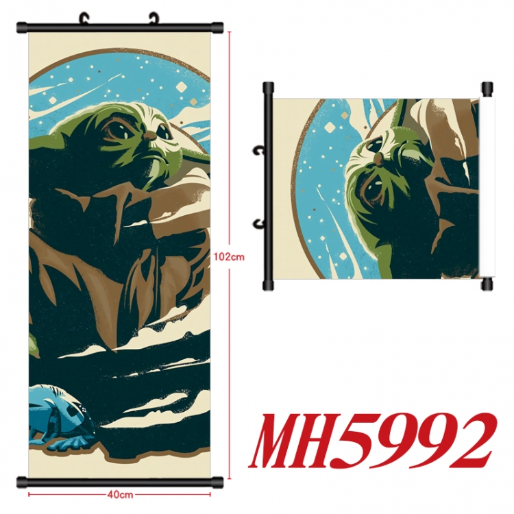 Star Wars Anime black Plastic rod Cloth painting Wall Scroll 40X102CM MH5992A