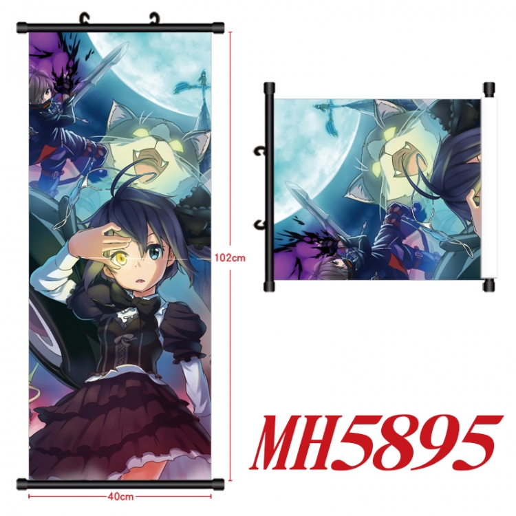 Chuunibyou Demo Koi Ga Shitai Anime black Plastic rod Cloth painting Wall Scroll 40X102CM MH5895A