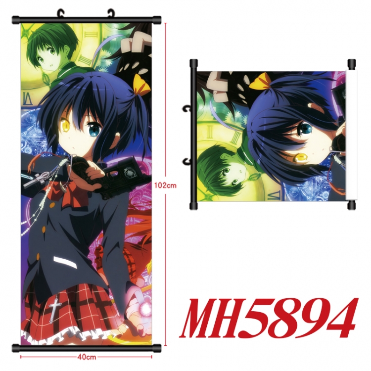 Chuunibyou Demo Koi Ga Shitai Anime black Plastic rod Cloth painting Wall Scroll 40X102CM MH5894A
