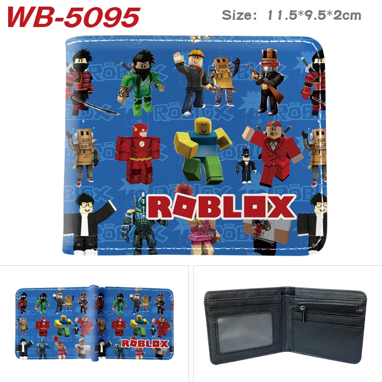 Robllox Animation color PU leather half fold wallet 11.5X9X2CM WB-5095A