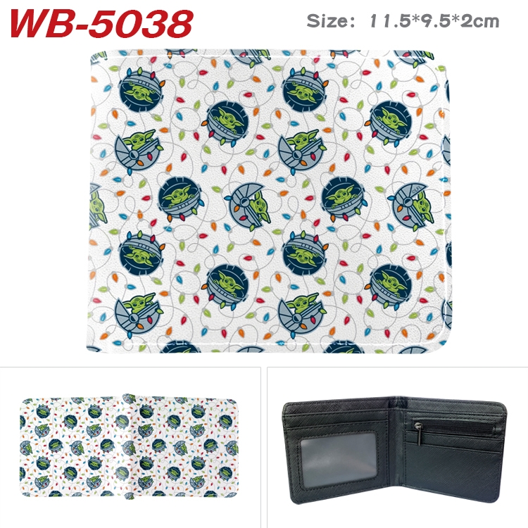 Star Wars Animation color PU leather half fold wallet 11.5X9X2CM  WB-5038A