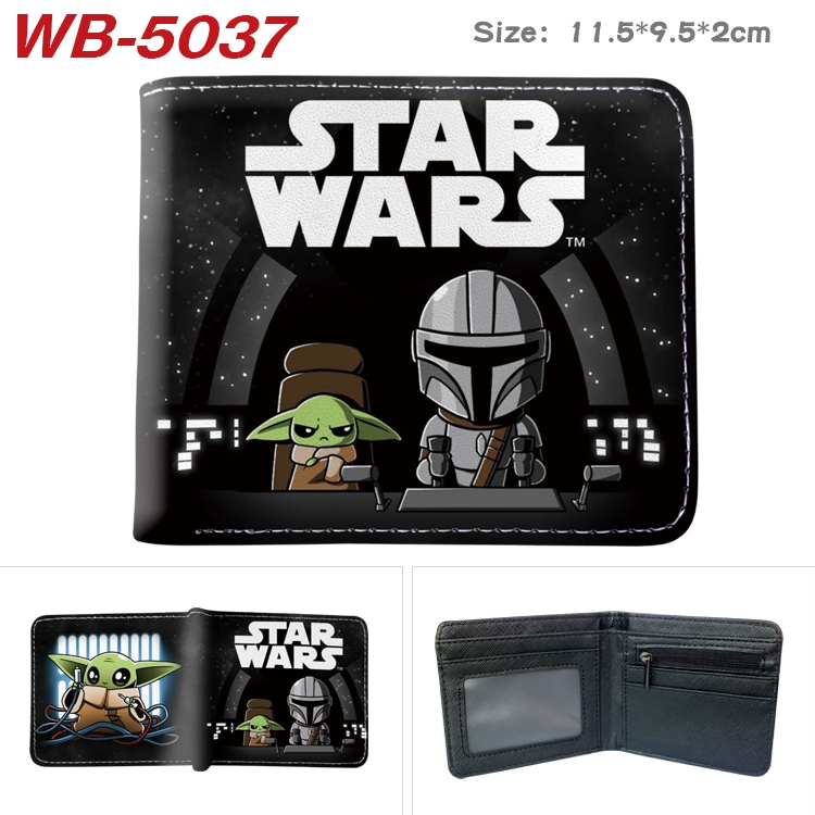 Star Wars Animation color PU leather half fold wallet 11.5X9X2CM WB-5037A