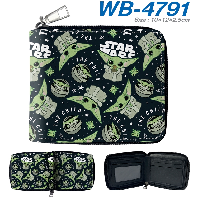 Star Wars Anime color short full zip folding wallet 10x12x2.5cm WB-4791A