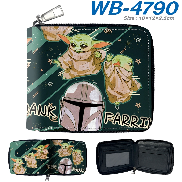 Star Wars Anime color short full zip folding wallet 10x12x2.5cm WB-4790A