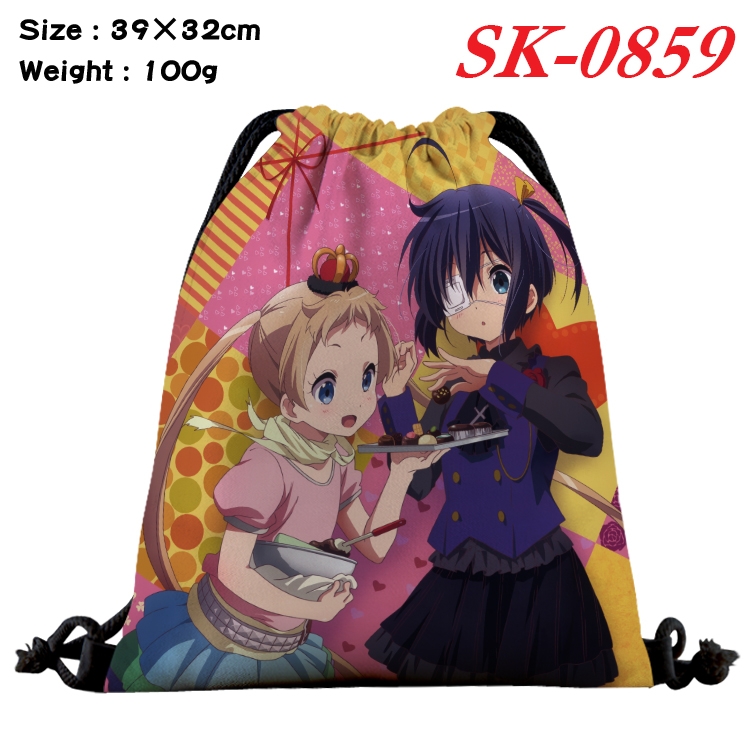 Chuunibyou Demo Koi Ga Shitai cartoon Waterproof Nylon Full Color Drawstring Pocket 39x32cm SK-0859