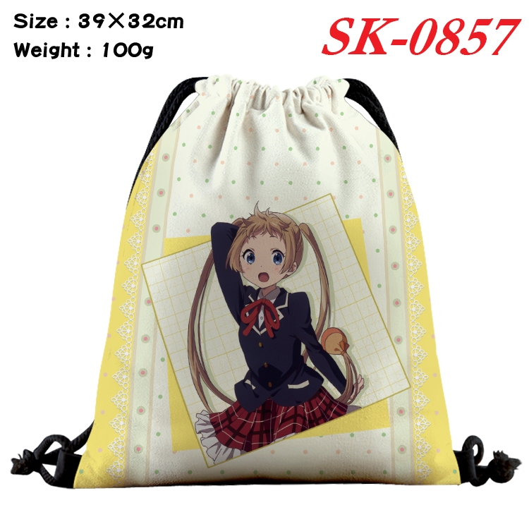 Chuunibyou Demo Koi Ga Shitai cartoon Waterproof Nylon Full Color Drawstring Pocket 39x32cm SK-0857