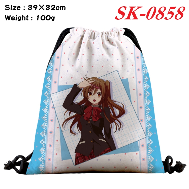 Chuunibyou Demo Koi Ga Shitai cartoon Waterproof Nylon Full Color Drawstring Pocket 39x32cm SK-0858